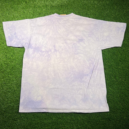2001 The Mountain Big Head Horse Purple Tie Dye Tee Size XL USED v18702