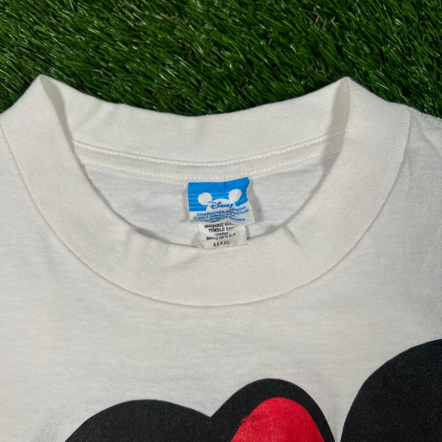 1990s Minnie Mouse White Big Face Tee Size 4XL USED v17880