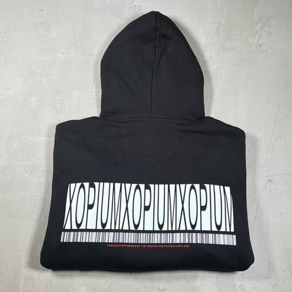 The Weeknd Playboi Carti Hurry Up Tomorrow Black Hoodie Size Large USED x18284