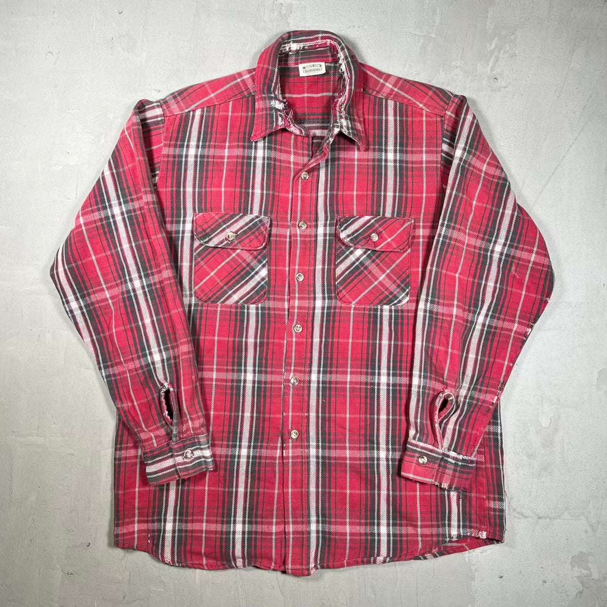 1990s Five Broithers Red Flannel Size Large USED v20420