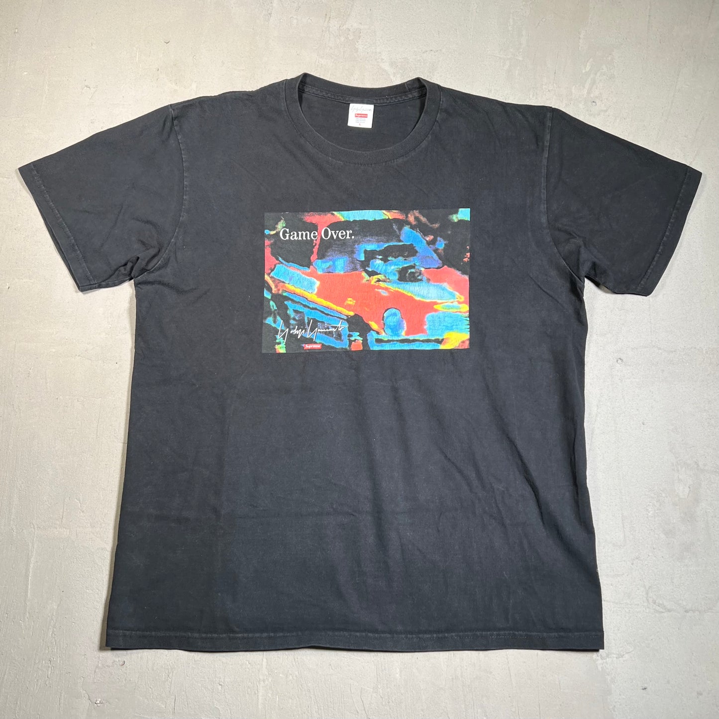 Supreme Yohji Yamamoto Game Over Black Tee Size Large USED x17615