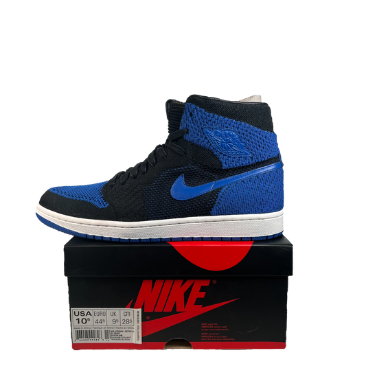 Jordan 1 High Flyknit Royal (2017) Size 10.5 USED s22444