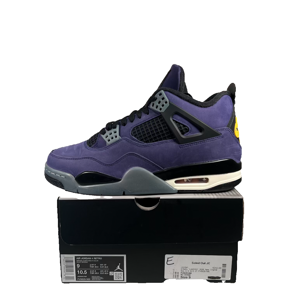 Jordan 4 Lakers (2026) Size 9 USED s23679