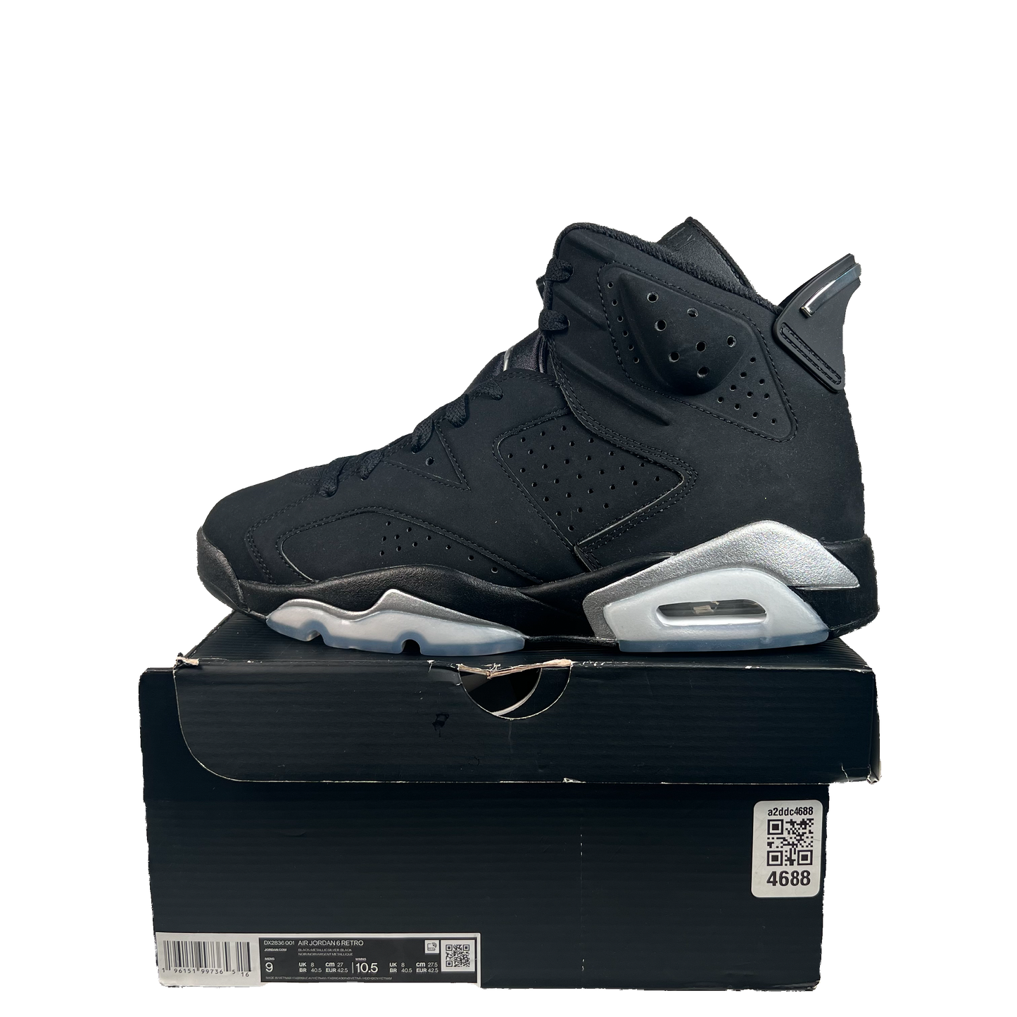 Jordan 6 Chrome (2022) Size 9 NEW s22394