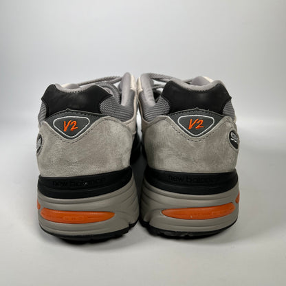 New Balance 991v2 Pelican Grey Orange (2024) Size 11.5 USED s18383