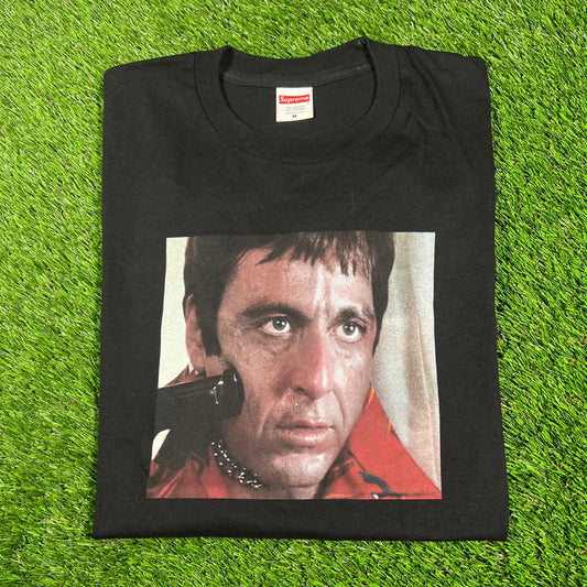 2017 Supreme Scarface Shower Black Tee Size Medium USED x14566