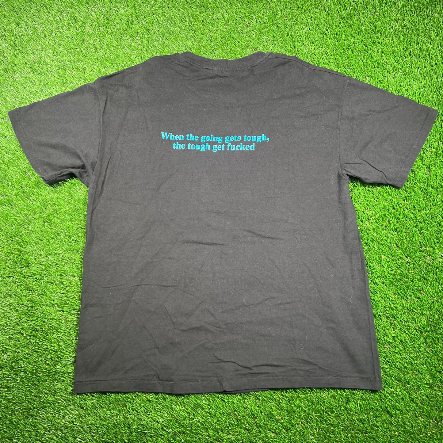 1990s George Carlin When The Going Gets Tough Black Tee Size XL USED v18736
