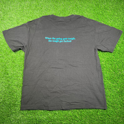 1990s George Carlin When The Going Gets Tough Black Tee Size XL USED v18736