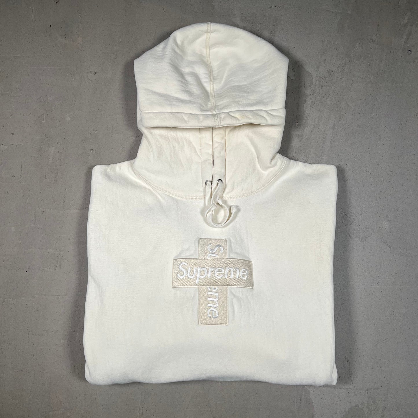 Supreme Cross Box Logo Hooded Sweatshirt (2020) Size Medium USED X17070