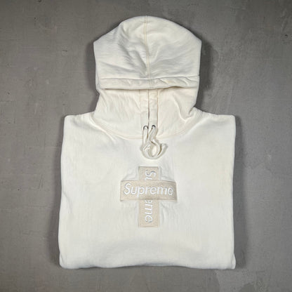 Supreme Cross Box Logo Hooded Sweatshirt (2020) Size Medium USED X17070