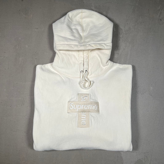 Supreme Cross Box Logo Hooded Sweatshirt (2020) Size Medium USED X17070