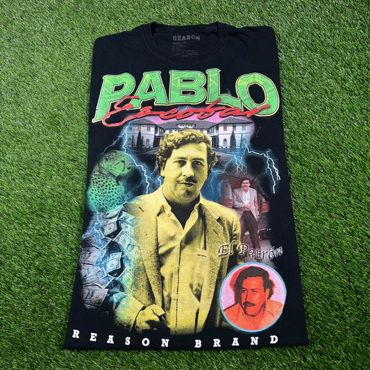 Pablo Escobar Modern Rap Style Rap Tee Size Medium USED v16924