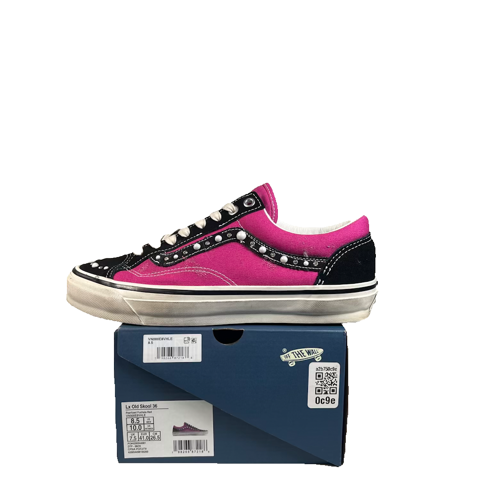 Vans Old Skool 36 Pearlized Pack Pink Black (2025) Size 8.5 USED s23557