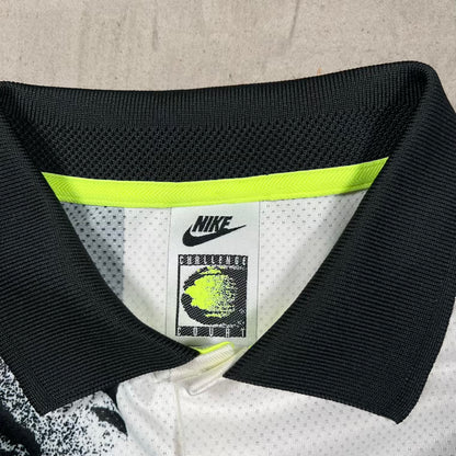 Nike Challenge Court Advantage Agassi White Polo Size Medium USED v20270