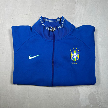 1990s Nike Brasil Blue Zip Up Track Jacket Size Medium USED v19311