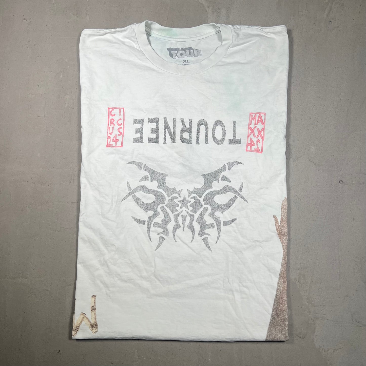 Travis Scott Circus Maximus "Tournee" White Tee Size XL USED x17355