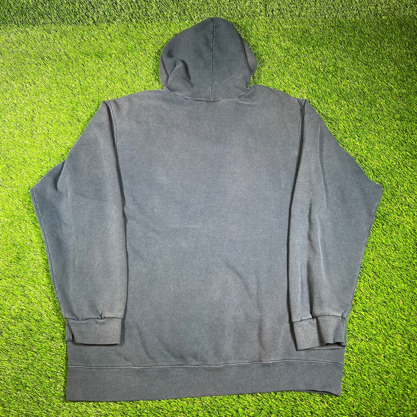 Y2K Nike Navy Center Swoosh Hoodie Size Large USED v16570