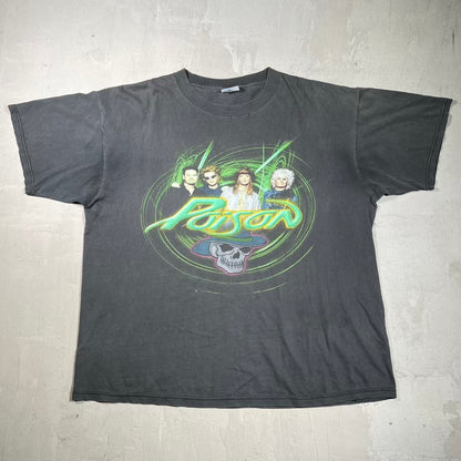 2000 Poison Black Band Tour Tee Size XL USED v20267