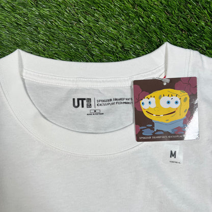 Uniqlo Spongebob Square Pants White Tee Size Medium NEW x14417