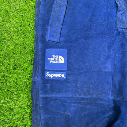 Supreme The North Face Suede Mountain Blue Pants (2023) Size Small USED x16729