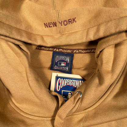 Yankees Cooperstown Brown Pull Over Hoodie Size XXL NEW v18750