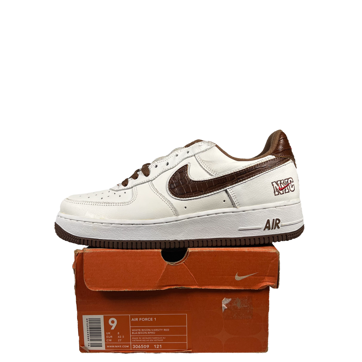 Nike Air Force 1 NYC Brown Croc (2003) Size 9 NEW s20811