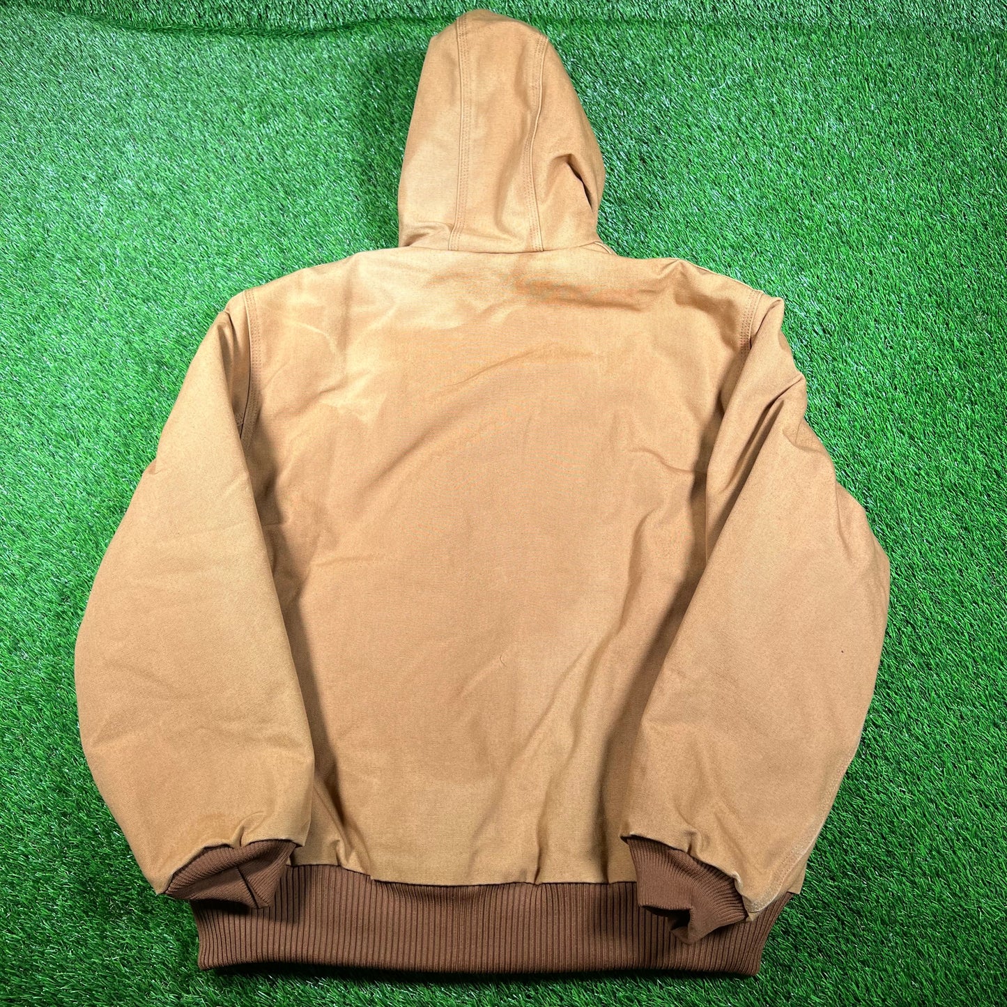 Y2K Carhartt Brown Zip Up Workwear Jacket Size Large USED v18061