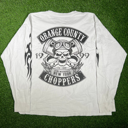 Y2K Orange County Choppers White Longsleeve Size XL USED v17346