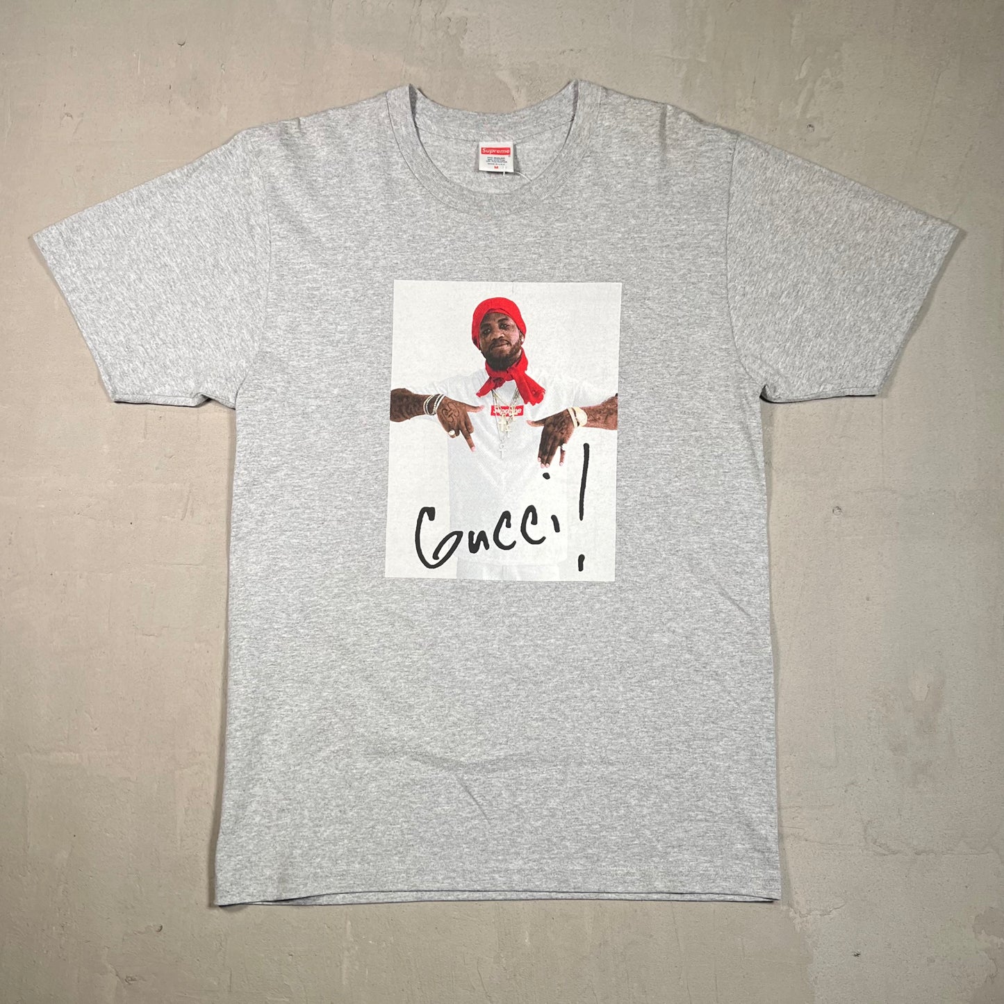 Supreme Gucci Mane 2016 Tee Gray Size Medium NEW x4034