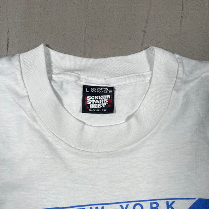 1987 New York Giants "Touchdown Club" White Tee Size Large USED v18973