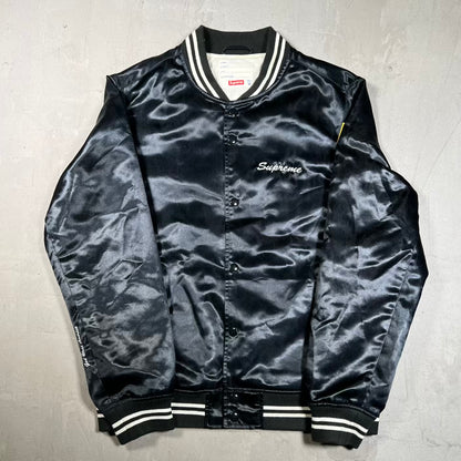Supreme Satin Club Jacket Black (2015) Size Medium USED x18872