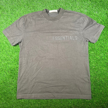 Fear of God FOG Essentials Dark Cement Tee Size Medium USED x15330