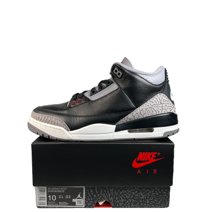 Jordan 3 Black Cement (2024) Size 10 USED s23099