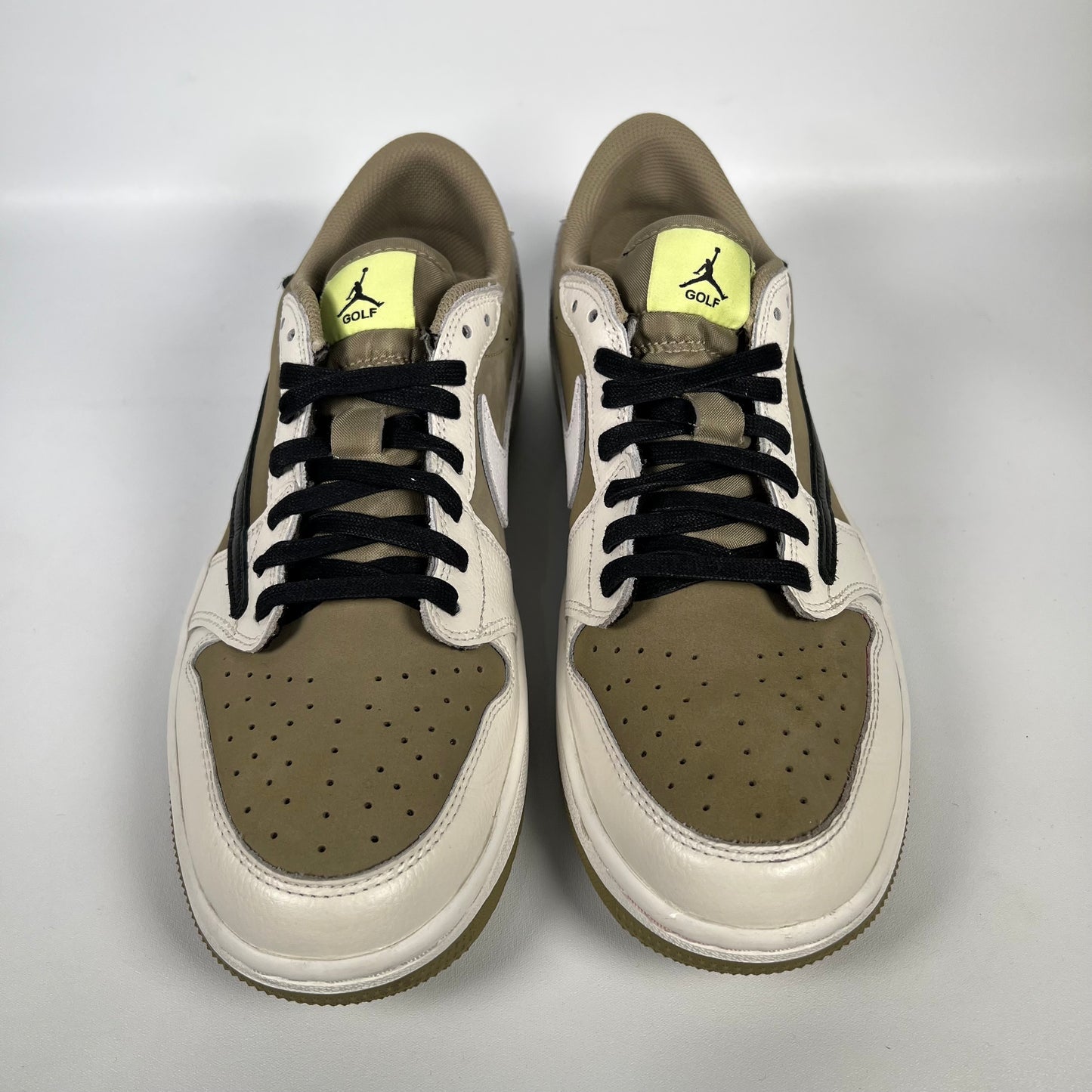 Jordan 1 Low Golf Travis Scott Neutral Olive (2023) Size 10.5 USED s17917