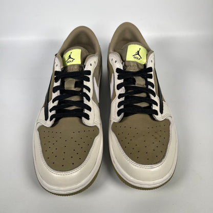 Jordan 1 Low Golf Travis Scott Neutral Olive (2023) Size 10.5 USED s17917
