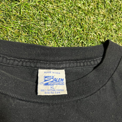 1992 Chicago Bulls Back to Back Champs Black Tee Size XL USED v16115