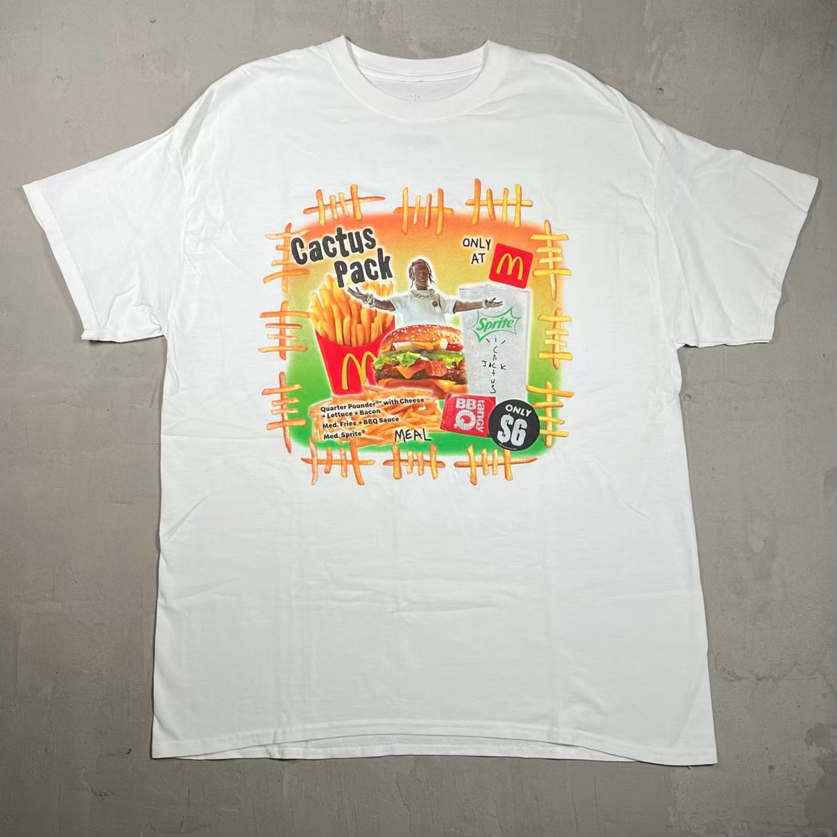 Cactus Jack McDonalds White Tee Size Large USED x18351