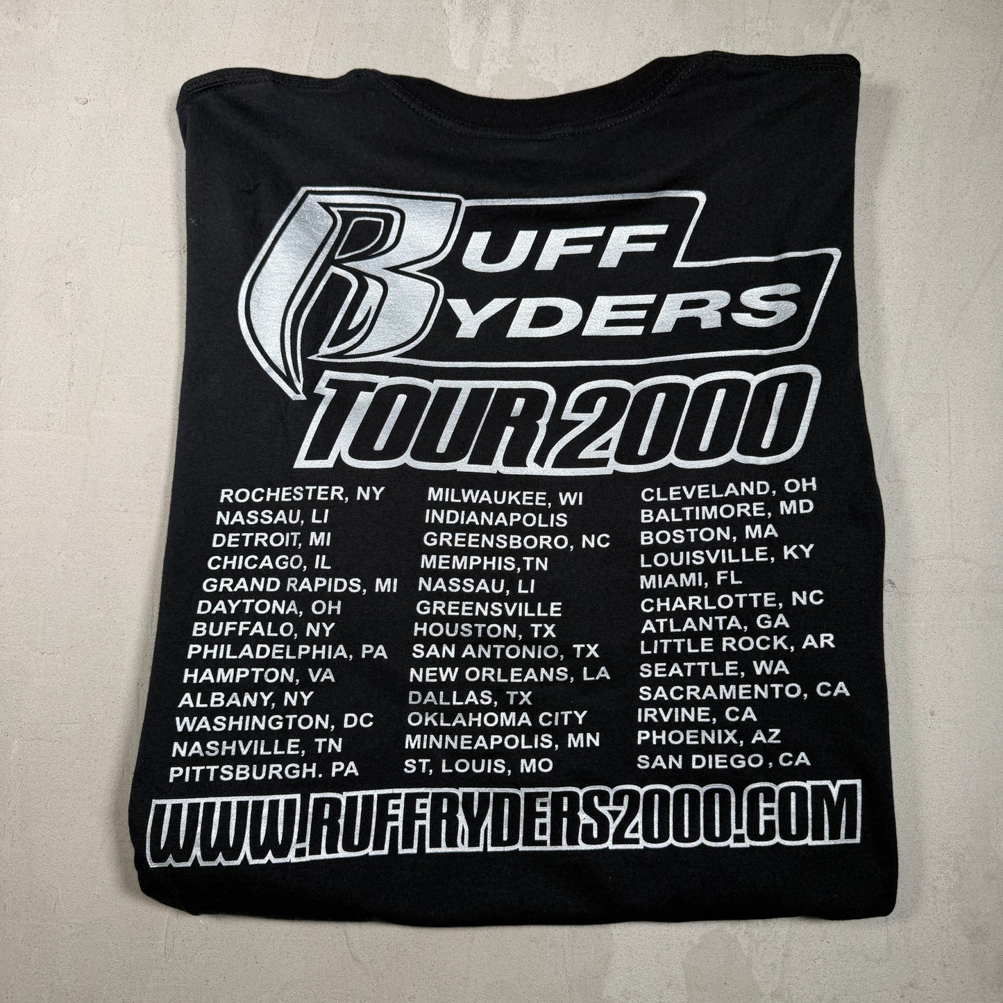 2000 Ruff Ryders Tour Black Tee Size XXL USED v17156