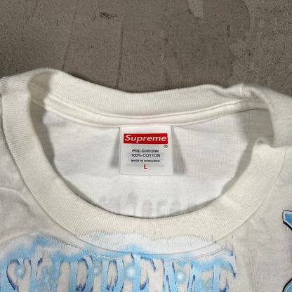 Supreme Flash White Tee (2026) Size Large USED x18690