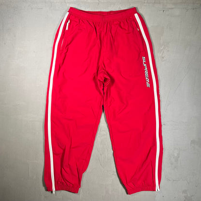 Supreme Contrast Zip Warm Up Pant Red (2025) Size Medium USED x18787