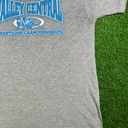 2003 Valley Central Wrestliong Champions Grey Tee Size XL USED v17730