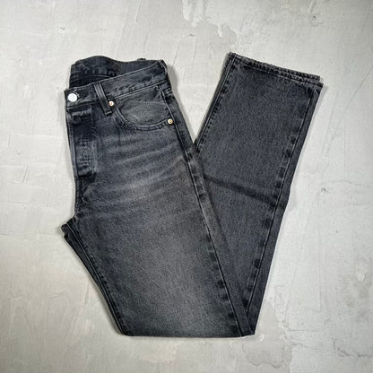 Levis Premium Selvedge Denim Black Washed Jeans Size 30x34 USED v20168