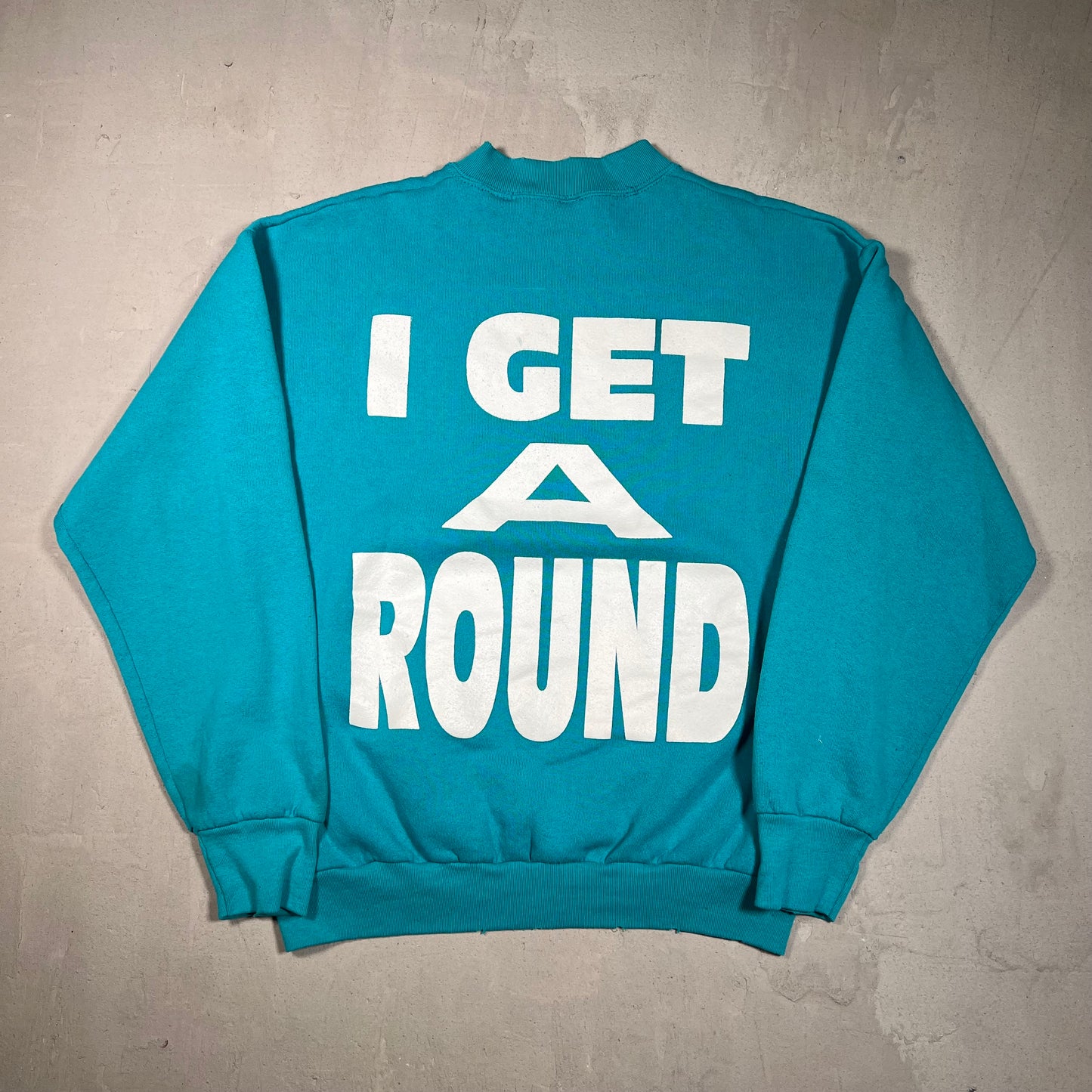 2Pac I get a round crewneck teal Size Medium USED v12442