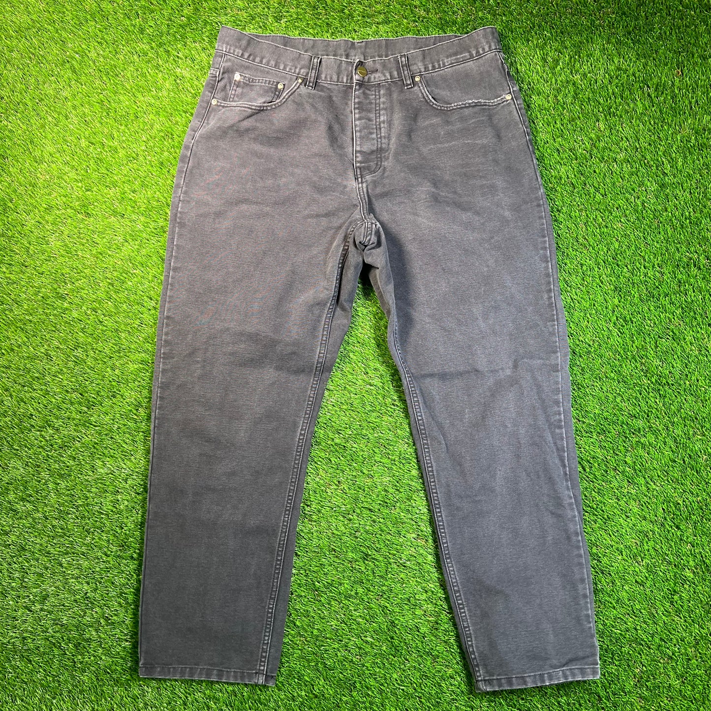 Y2K Carhartt Workwear Dark Navy Denim Pants Size 36 USED v18709