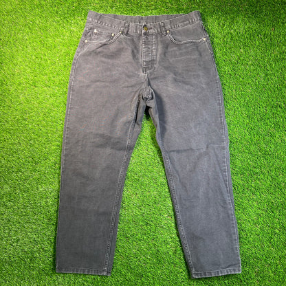 Y2K Carhartt Workwear Dark Navy Denim Pants Size 36 USED v18709