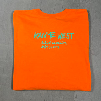 Kanye West "Wyoming" Orange Longsleeve Size Large USED x18408