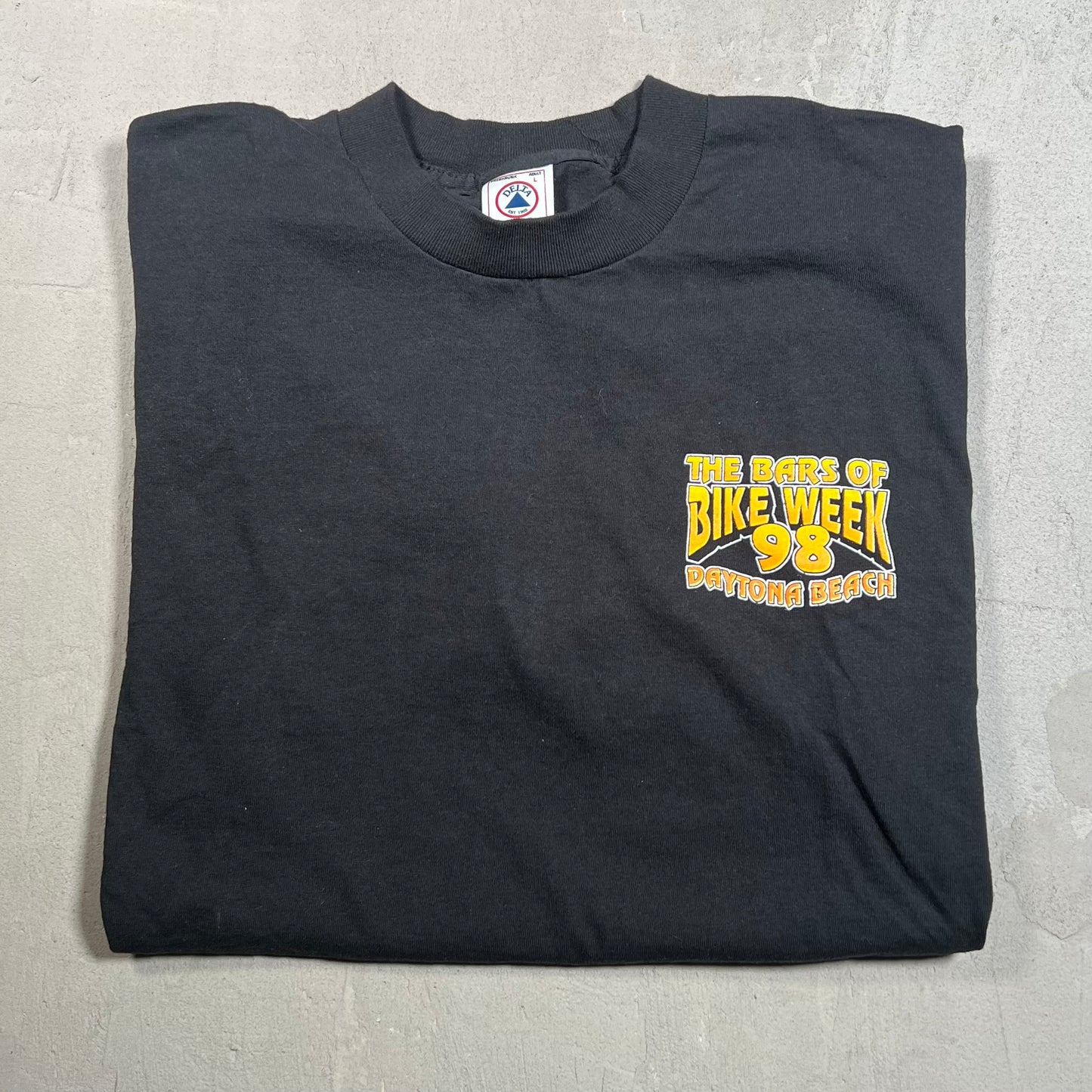 1998 "Bars of Bike Week" Black Tee Size Large USED v19368