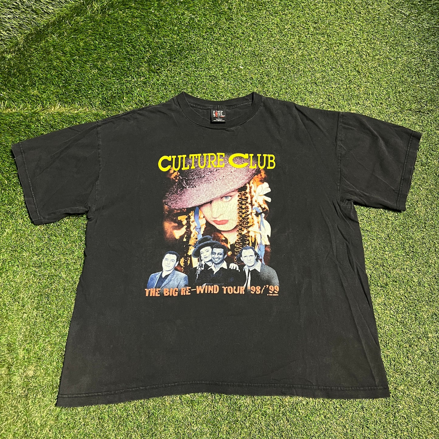 1998 Culture Club "Big Rewind" Black Tour Tee Size XL USED v16113