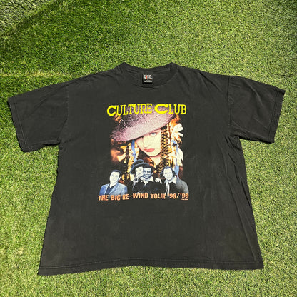 1998 Culture Club "Big Rewind" Black Tour Tee Size XL USED v16113