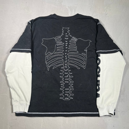 Awake Vanson Skeleton Thermal Black Longsleeve Size Large USED x17370